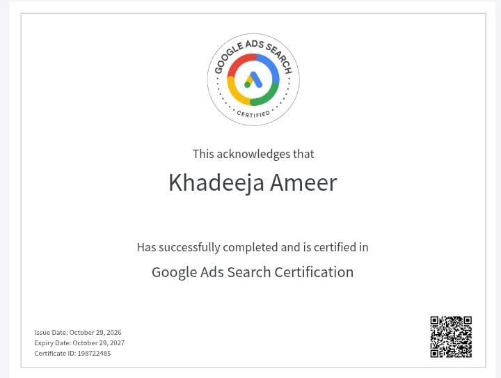 certificate best digital marketing expert in kollam